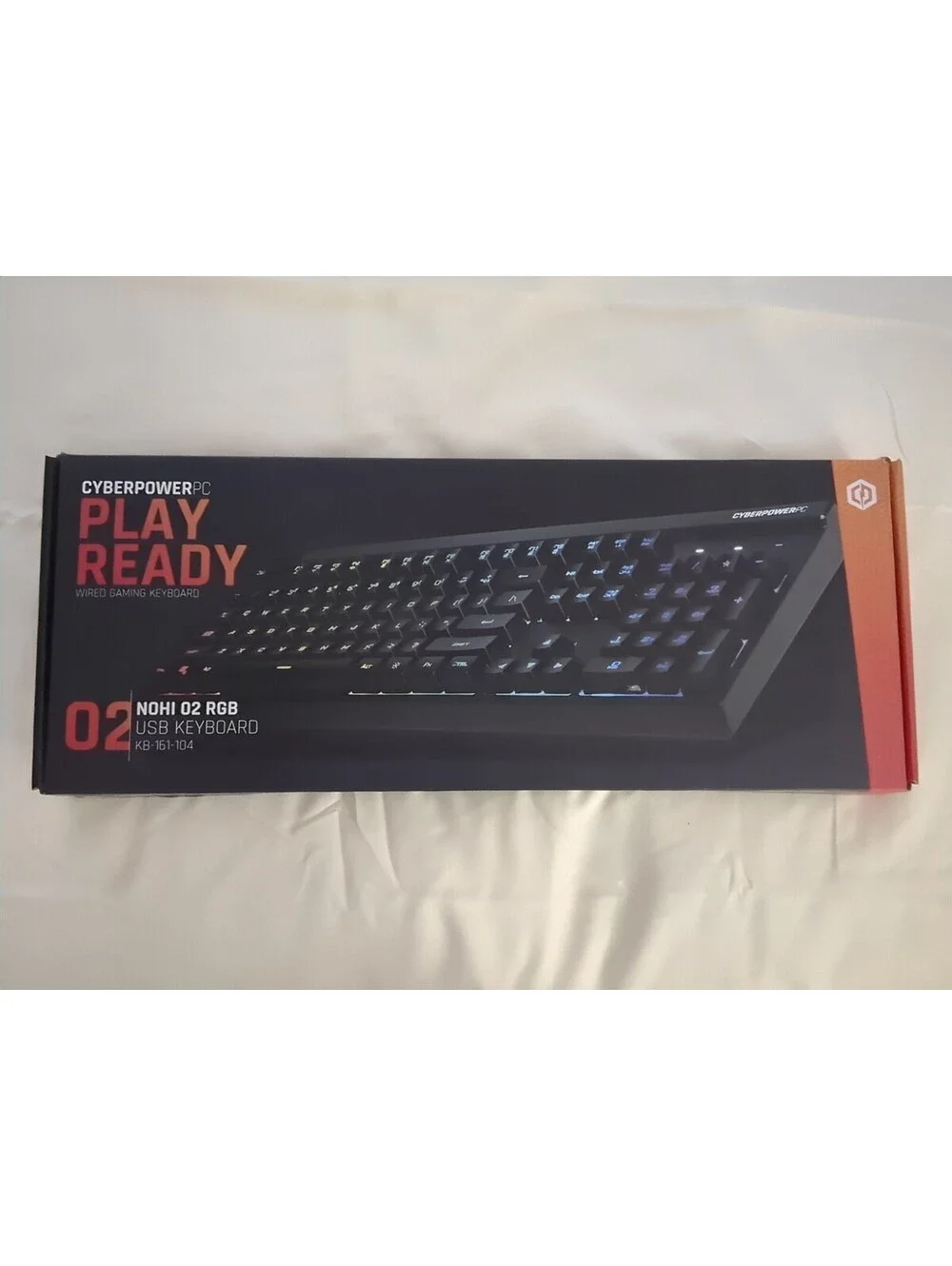 CyberPower PC Play Ready LED Wired Gaming Keyboard 02 RGB NOHI KB-161-104